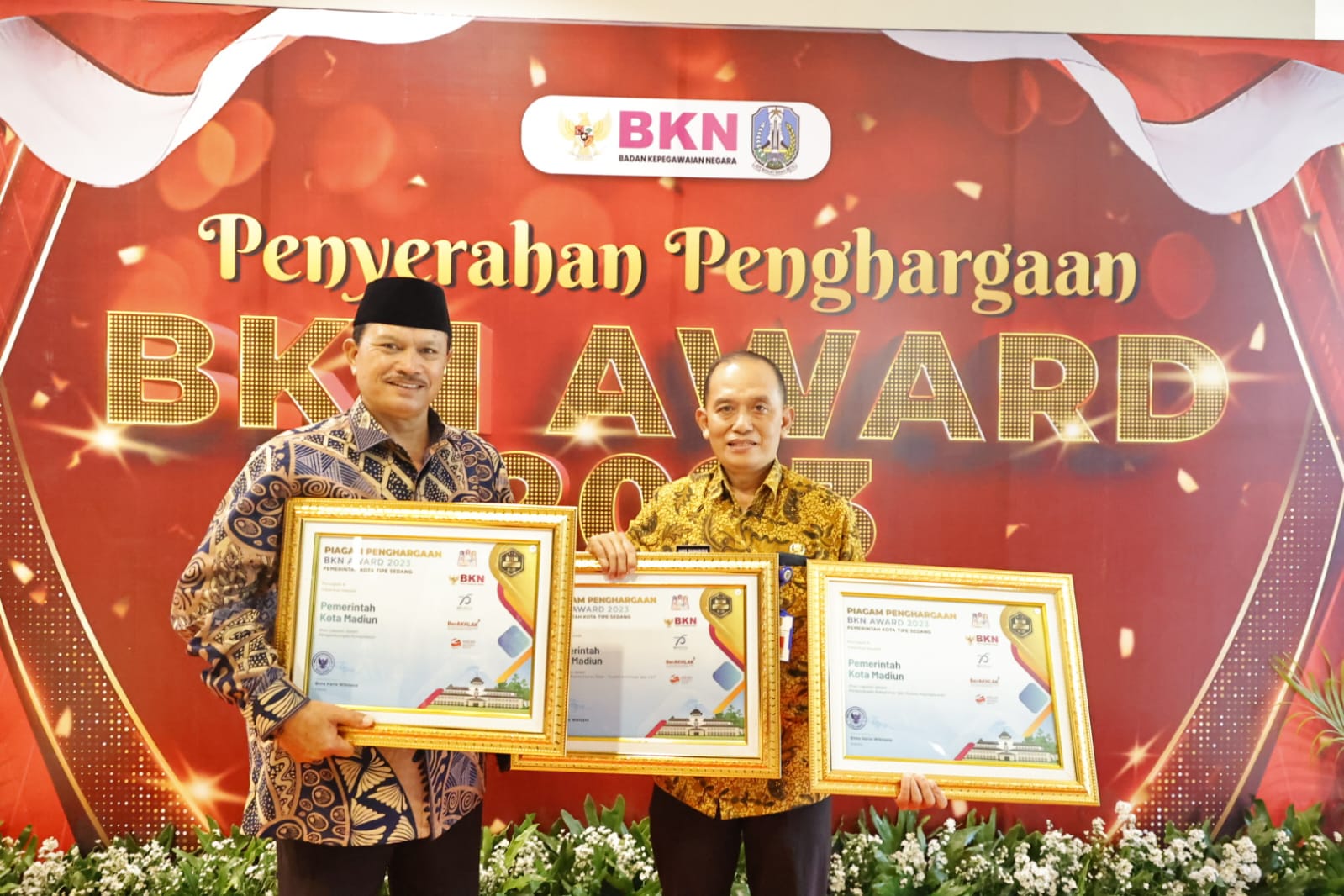 Ukir Prestasi Lagi, Kota Madiun Raih BKN Award Langsung Tiga Kategori