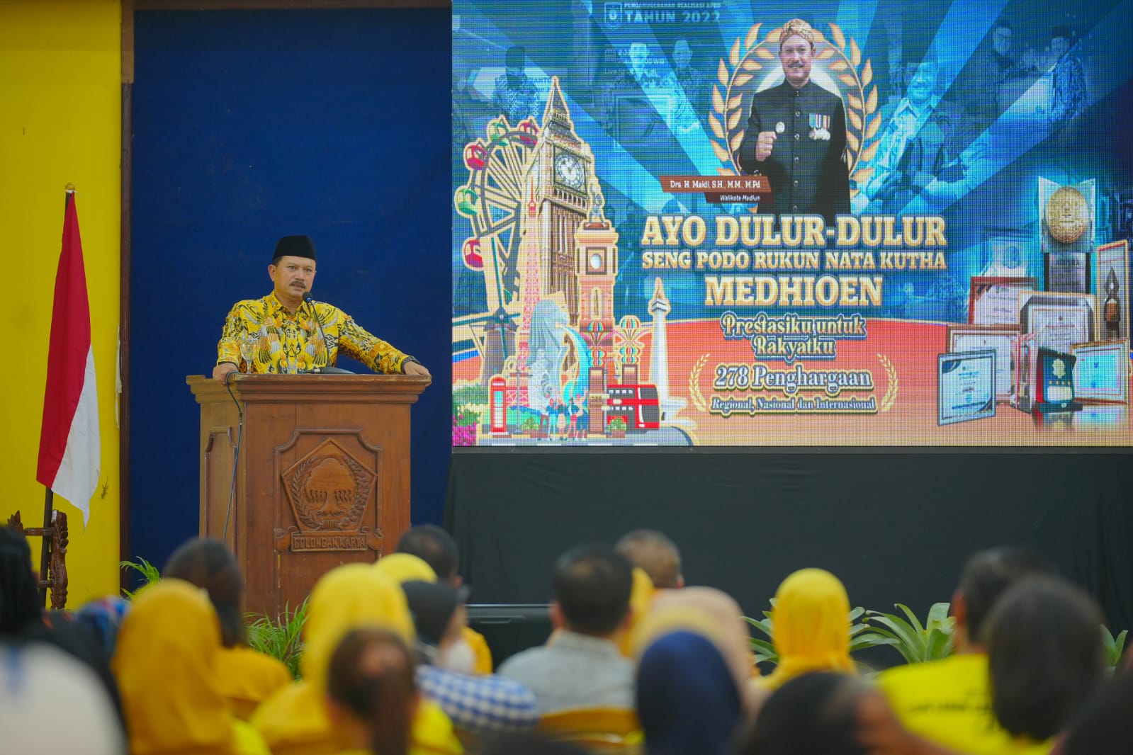 Hadiri Pelantikan MKGR, Wali Kota Ajak Tingkatkan Kemajuan Kota