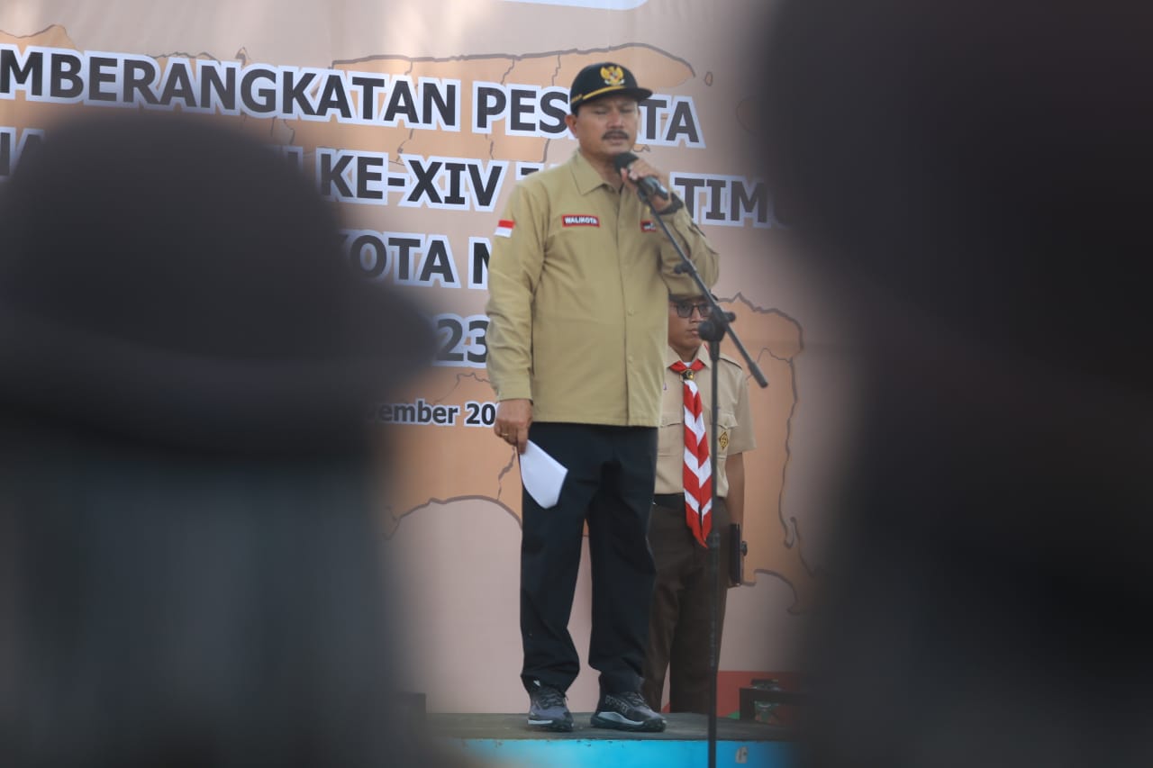 Foto 4 dari 10: Berangkatkan Peserta Raimuna Pramuka ke XIV Jatim, Wali Kota Pesan Jaga Nama Baik Kota
