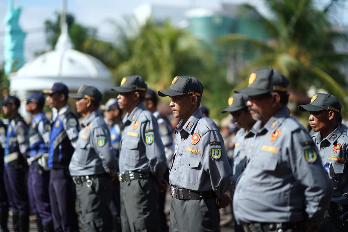 Foto 3 dari 9: Peringati Bulan Bakti TNI-Polri, Polres Madiun Kota dan Jajaran TNI Gelar Apel Gabungan