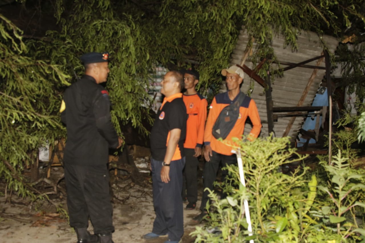 Foto 6 dari 22: Kota Madiun Diterjang Puting Beliung, Petugas Respon Cepat Bersihkan Area Terdampak