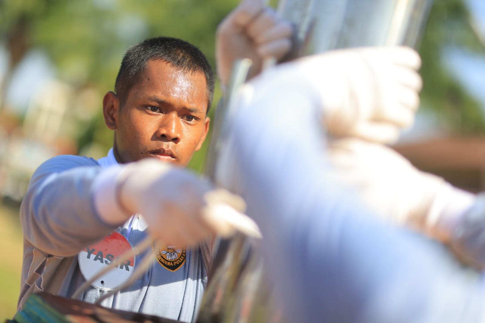 Foto 9 dari 9: Latihan Pengibaran Bendera