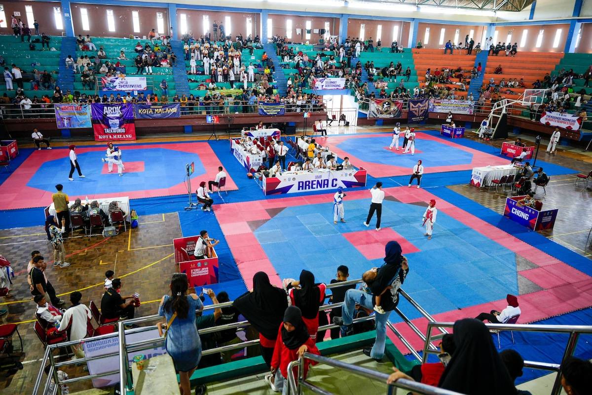 Foto 9 dari 9: Adu Teknik dan Skill Atlet Taekwondo di Kota Pendekar