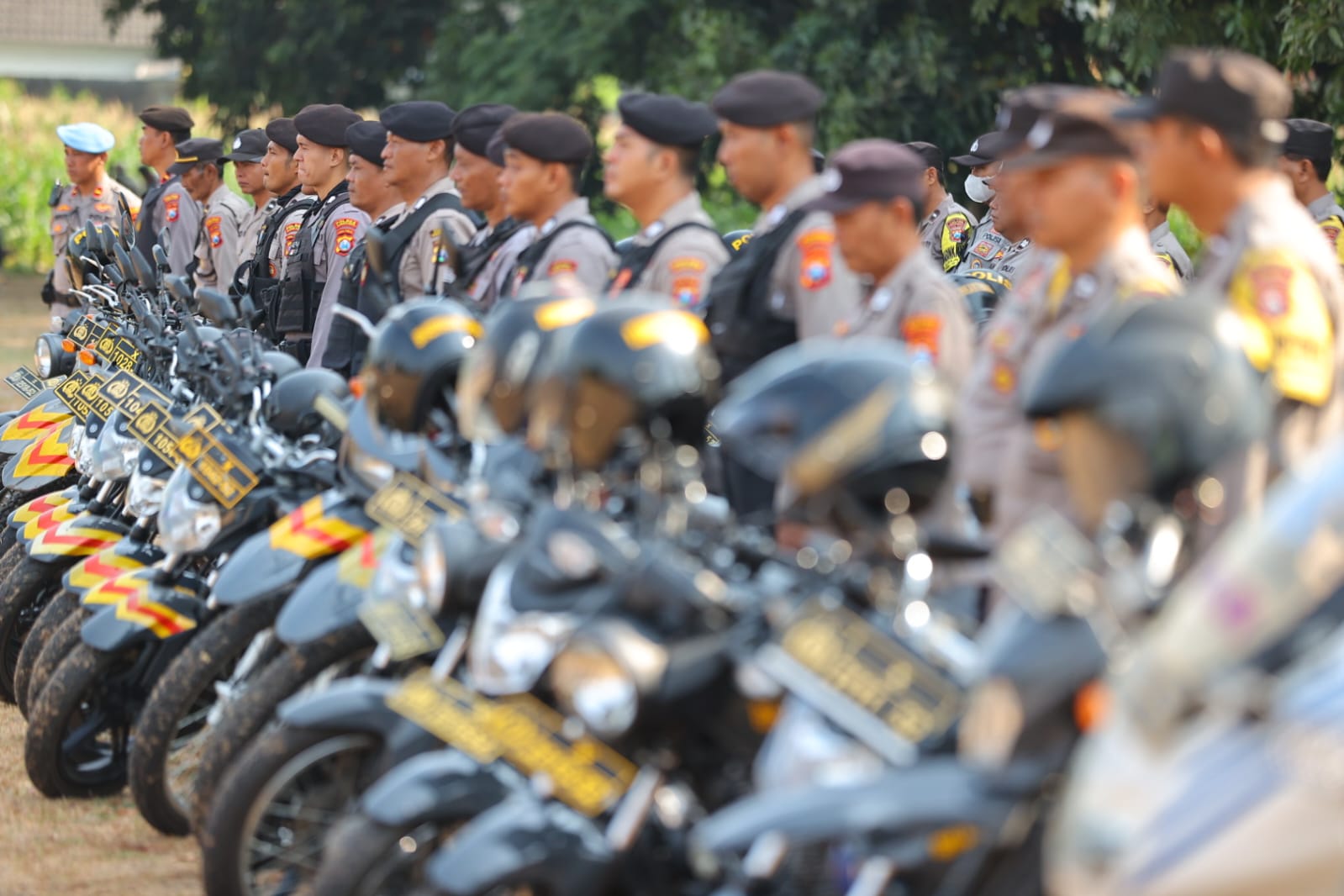 Gelar Pasukan Operasi Mantap Brata Semeru, Polres Madiun Kota Siagakan 475 Personil Amankan Jalannya Pemilu